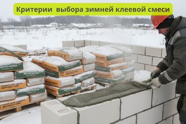 Критерии выбора зимнего клея для кладки фото